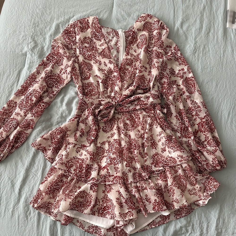 White and Red Romper